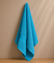 Load image into Gallery viewer, Deevaz Bamboo Thread Hand Towel - 450 GSM (Set of 2, Light Blue Color)