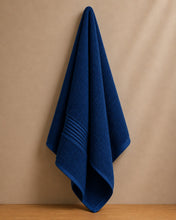 Load image into Gallery viewer, Deevaz Bamboo Thread Hand Towel - 450 GSM (Set of 2, Navy Blue Color)