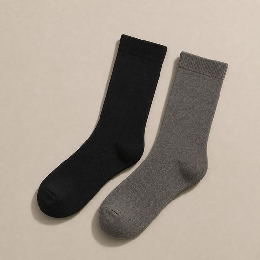 Deevaz Bamboo Thread Men's Formal Solid Colour Mid Length Socks Pack of 2