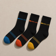 Load image into Gallery viewer, Deevaz Bamboo Thread Men's Casual Mid Length Stripes Comfortable Socks With A Pack Of 3 - For Men's.