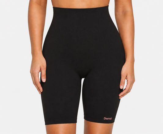 Deevaz Black Colour High Waisted Tummy Tucker With Medium Compression.