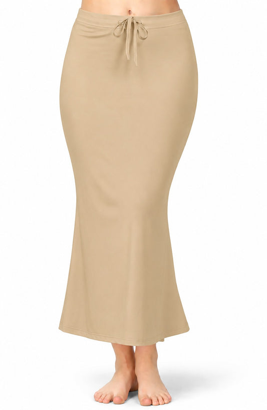 Deevaz Lycra Saree Shapewear (Side Slits) For Perfect Saree Shaper in New Cream Color.