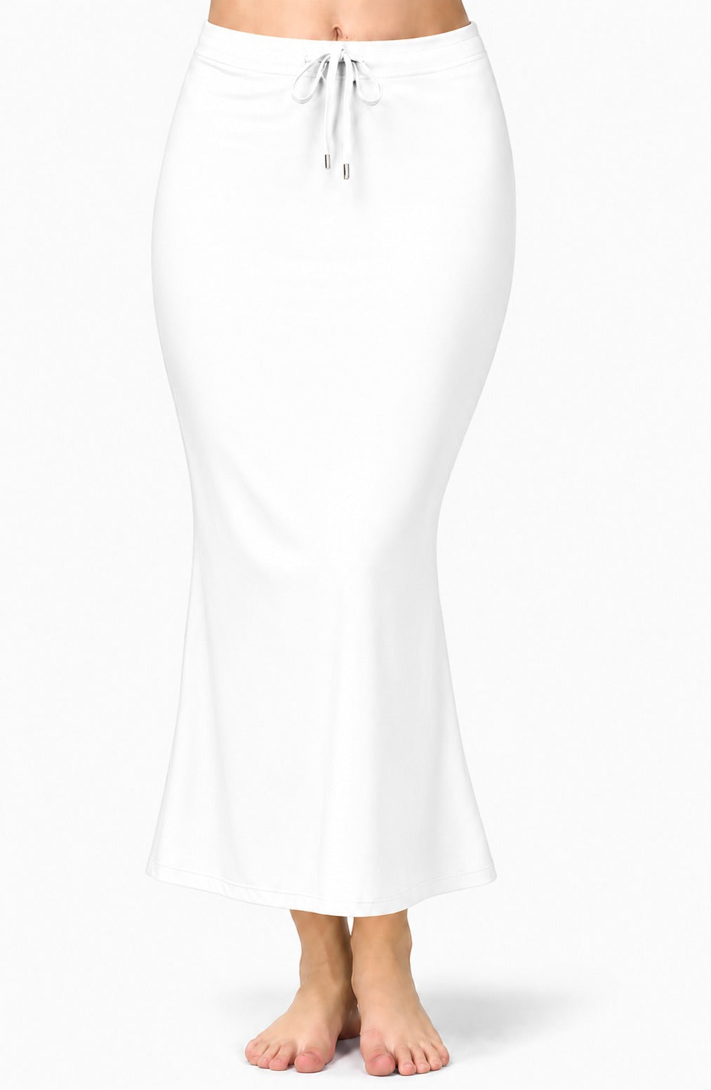 Deevaz Women’s White High Waist Long Mermaid Skirt with Drawstring