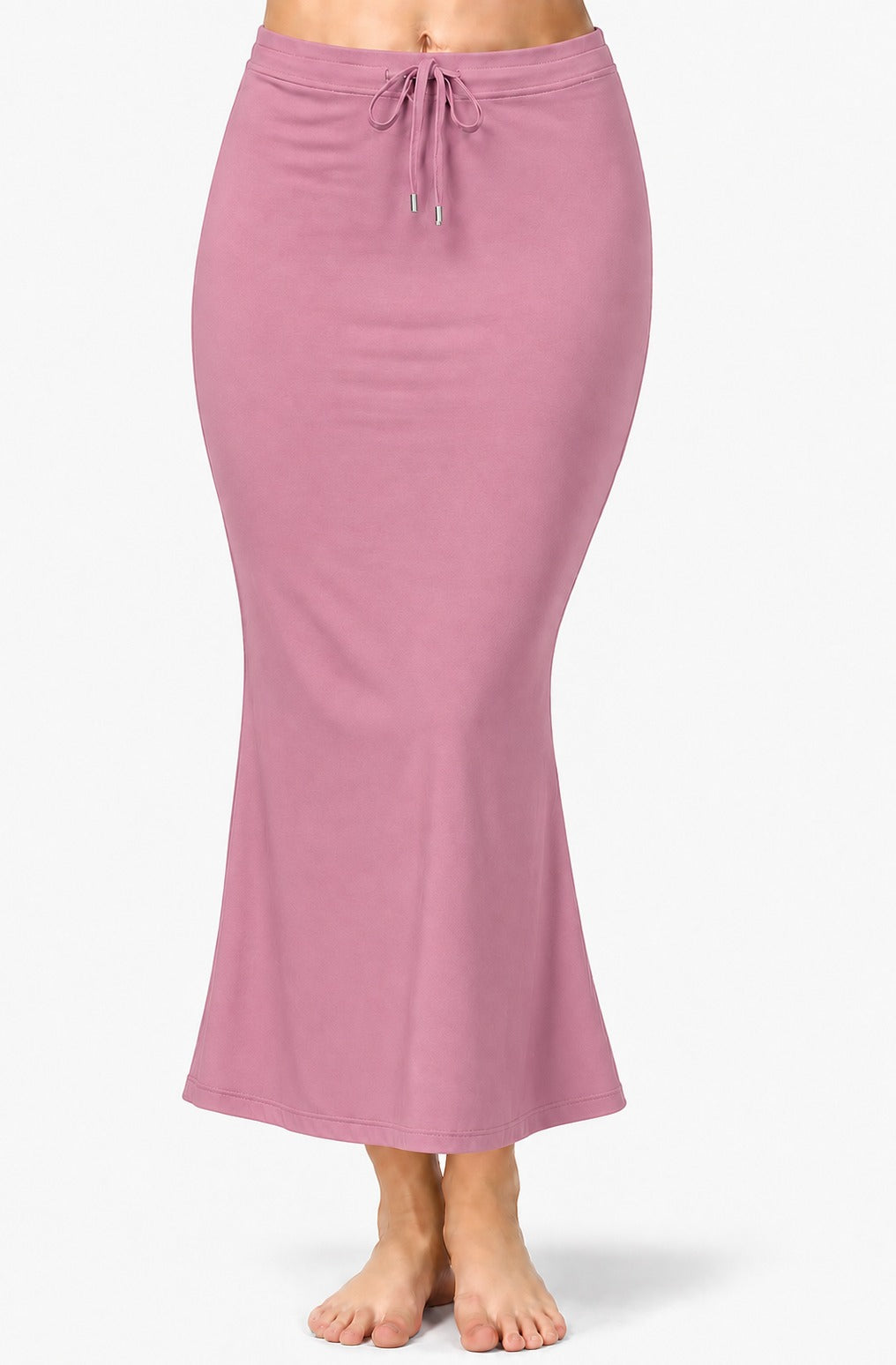 Deevaz Women’s Pink High Waist Long Mermaid Skirt with Drawstring