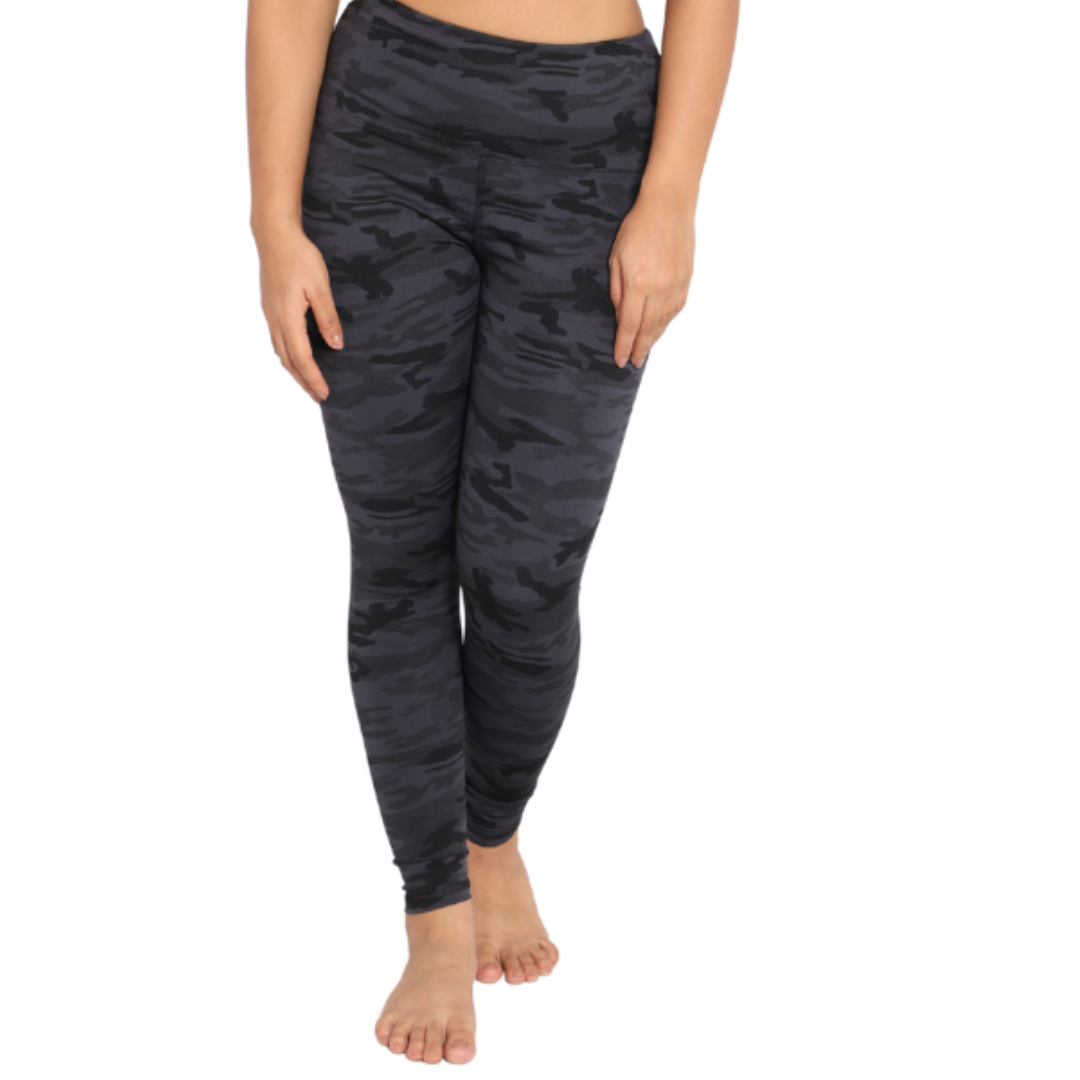 Deevaz Pair Of Comfort Fit Active Sports Bra & Snug Fit Active Ankle-Length Tights In Bluish Camouflage Color.