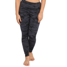 Load image into Gallery viewer, Deevaz Pair Of Comfort Fit Active Sports Bra &amp; Snug Fit Active Ankle-Length Tights In Bluish Camouflage Color.