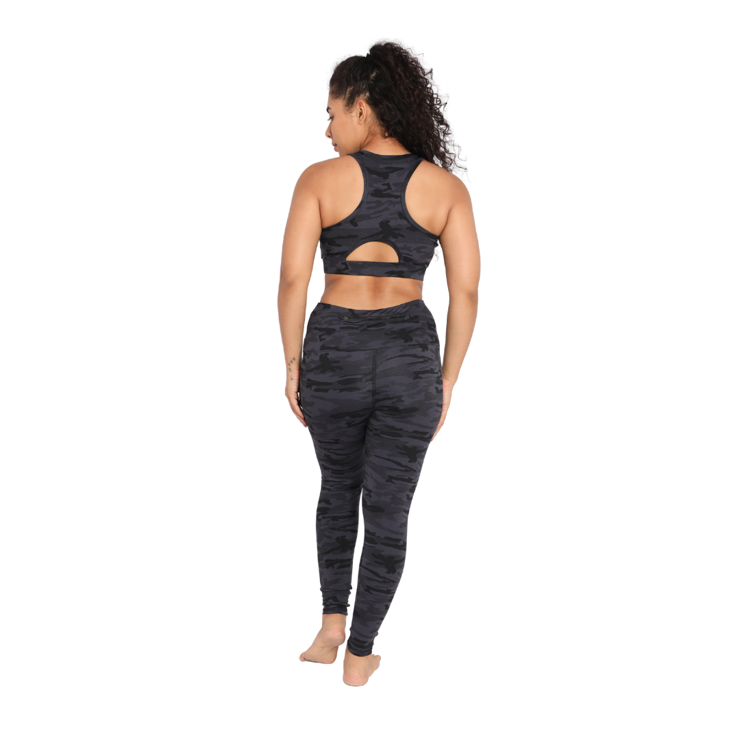 Deevaz Full Coverage Non Padded Sports Bra In (Printed Bluish )