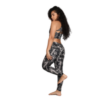 Load image into Gallery viewer, Deevaz Pair Of Comfort Fit Active Sports Bra &amp; Snug Fit Active Ankle-Length Tights In Grey Camouflage Color.