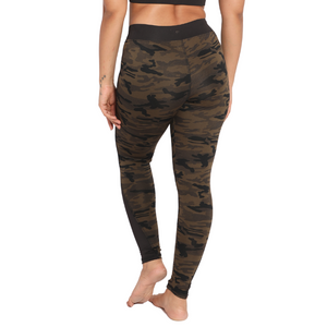 Deevaz Pair Of Comfort Fit Active Sports Bra & Snug Fit Active Ankle-Length Tights In Printed olive Color..