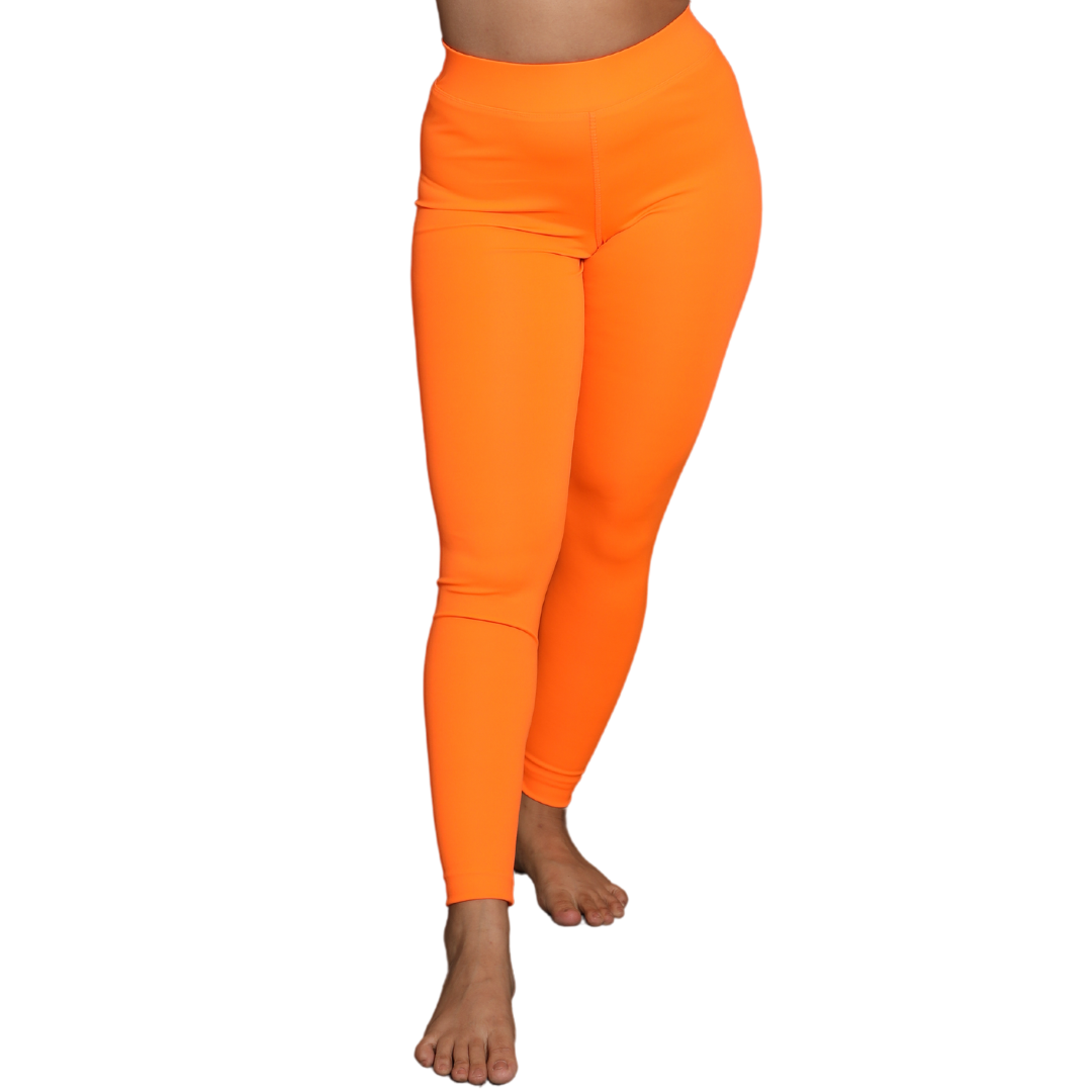 Deevaz Comfort & Snug Fit Active Ankle-Length Tights In Orange Color .