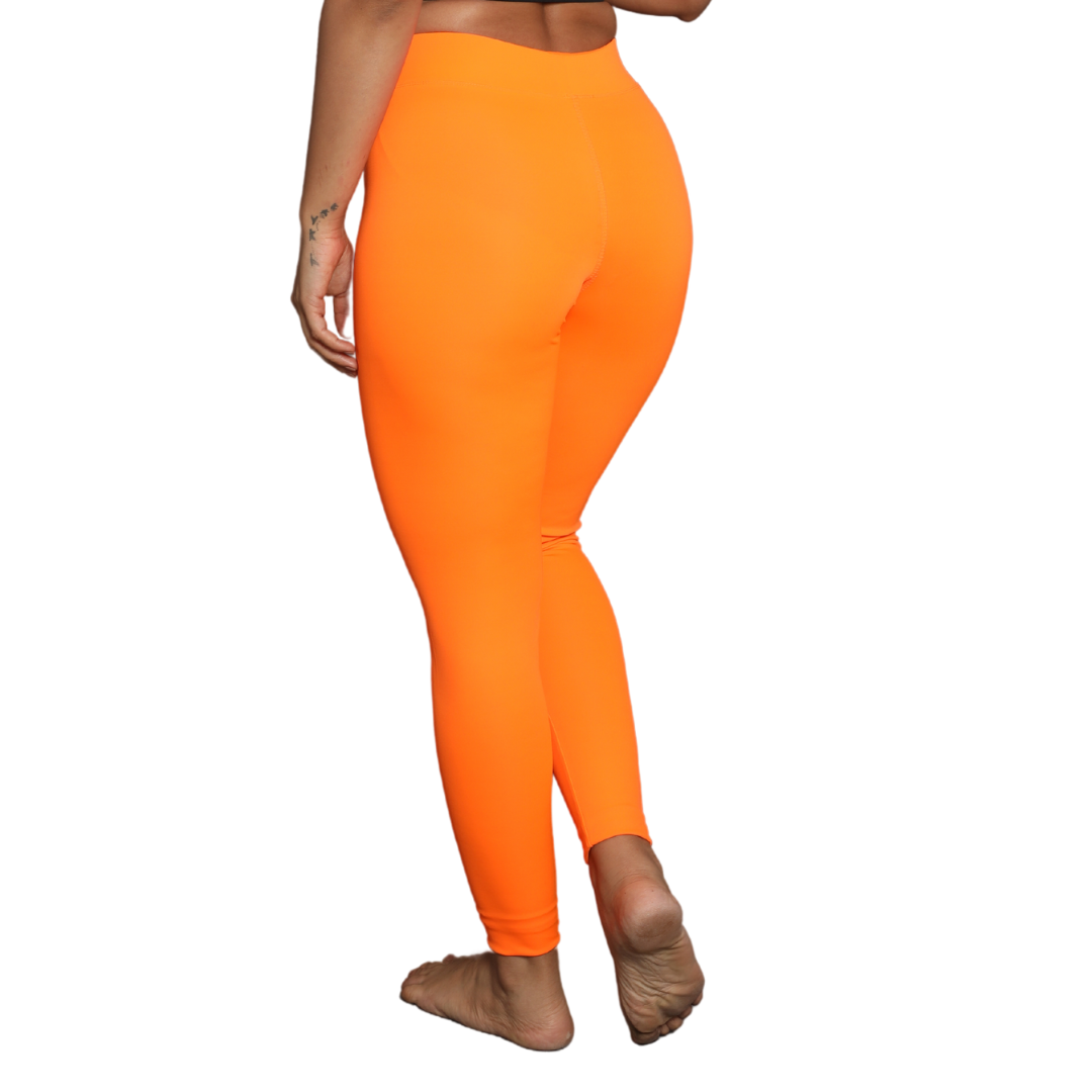 Deevaz Comfort & Snug Fit Active Ankle-Length Tights In Orange Color .