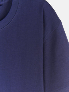 Deevaz Basic Oversized Boyfriend Cotton Tshirts In Blue Color.