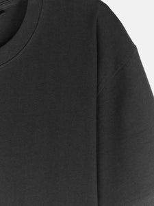 Deevaz Basic Oversized Boyfriend Cotton Tshirts In Black Color.