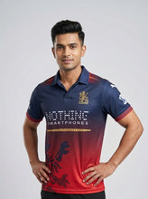 Load image into Gallery viewer, Deevaz Men's Royal Challengers Bengaluru (RCB) Polo Jersey – Side View