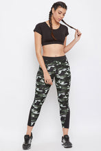 Load image into Gallery viewer, Deevaz Comfort &amp; Snug Fit Active Ankle-Length Tights In Green Camouflage
