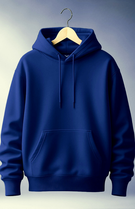 Deevaz Unisex Over Size Full  Hoodie Jacket Cotton In Blue  Color.