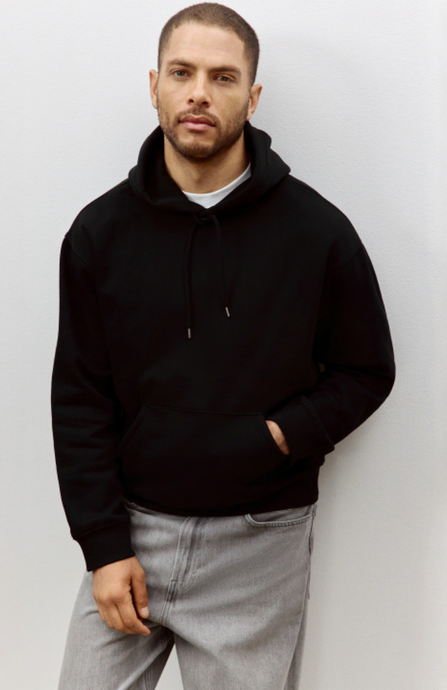 Deevaz Unisex Over Size Full Hoodie Jacket Cotton In Black  Color.