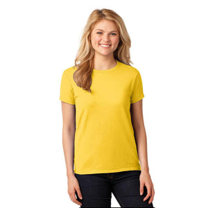 Deevaz Combo Of 3 Women Comfort Fit Round Neck Half Sleeve Cotton T-Shirts In Baby Pink, Yellow, Mauve.