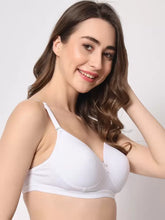 Load image into Gallery viewer, Deevaz Women Everyday Lightly Padded Bra In White Color.