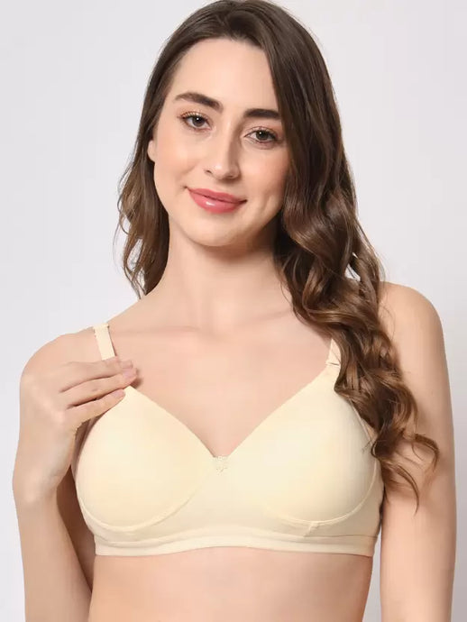 Deevaz Women Everyday Lightly Padded Bra In Beige Color.