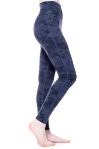 Deevaz Comfort & Snug Fit Active Ankle-Length Tights In Bluish Camouflage