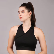 Load image into Gallery viewer, Deevaz Full Coverage Non Padded Sports Bra In (Black )