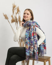 Load image into Gallery viewer, deevaz Acrylic Printed Women Shawl  (Multicolor)