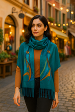 Load image into Gallery viewer, deevaz Acrylic Printed Women Shawl  (Green)