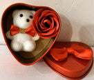 Load image into Gallery viewer, Valentines Day Special Gifts for Lover (Heart Shaped Gift Box with Red Rose a Small Bear and Red Love Heart Shape Small Soft Cushion