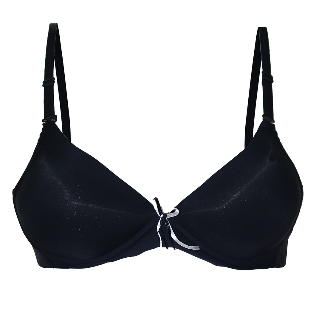 Deevaz Black Seamless Lightly Padded Non-Wired Bra.