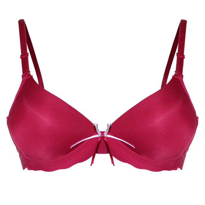 Deevaz Maroon Seamless Lightly Padded Non-Wired Bra.