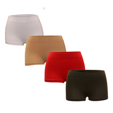 Load image into Gallery viewer, Deevaz Combo of 4 Mid Rise Full Coverage Seamless Boy Shorts In Multicolour