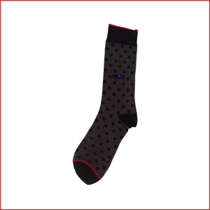Polka Dots Print Mid Length Formal Socks For Men Made Out of Bamboo Threads Giving Your Skin A Soft Touch.