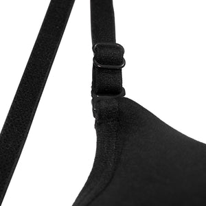 Deevaz Padded Women's Cotton Rich 3/4th Coverage Backless Bra in Black Colour.