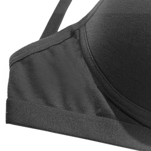 Deevaz Padded Women's Cotton Rich 3/4th Coverage Backless Bra in Black Colour.