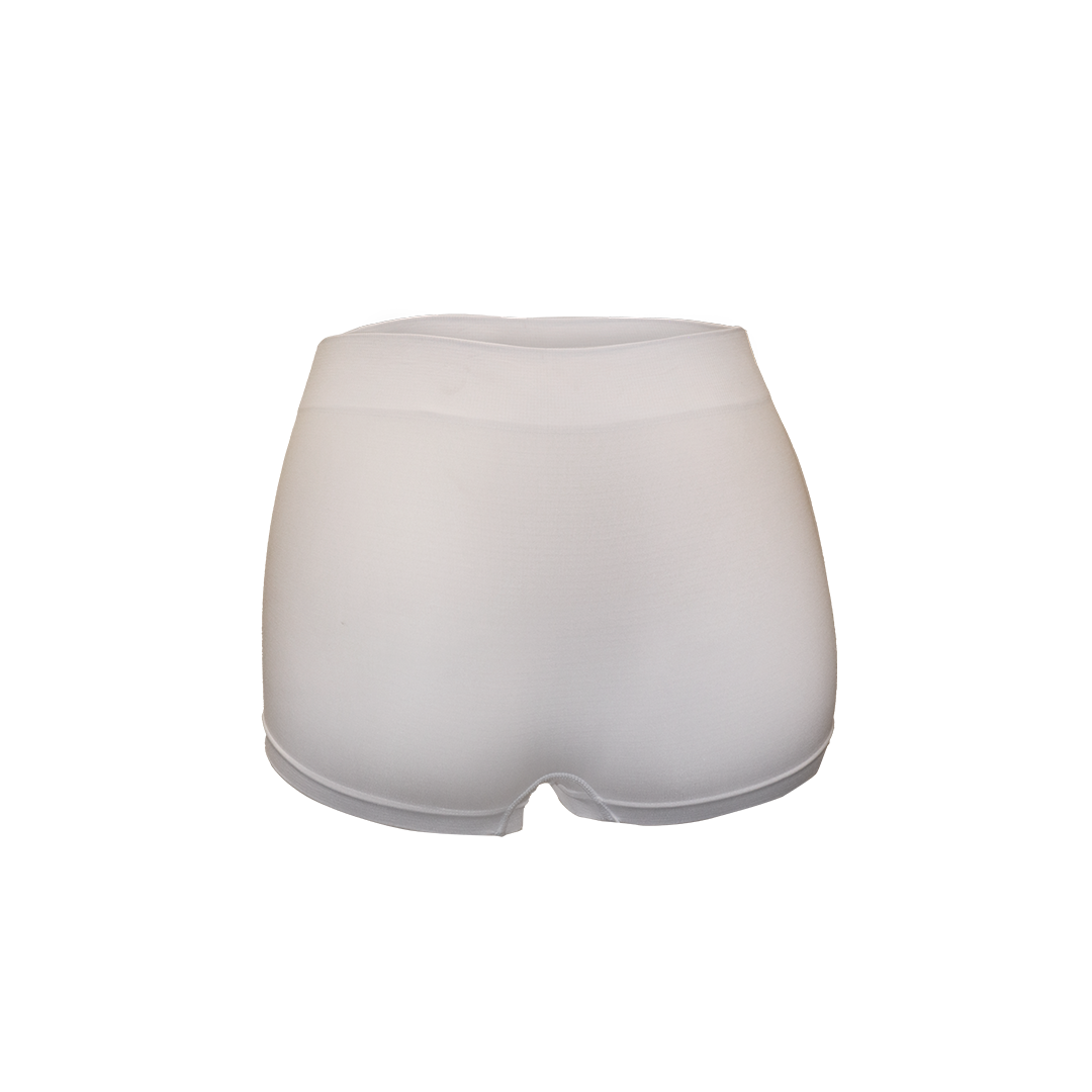 Deevaz Combo of 2 Mid Rise Full Coverage Seamless Boy Shorts In Skin & White colour.