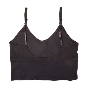 Deevaz Medium Impact Padded non-wired Sports Bra in Black Colour with Adjustable strap detailing.