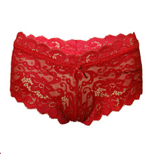 Load image into Gallery viewer, Deevaz Women&#39;s Non-padded Non-wired Bridal Lace Bralette &amp; Brief set in Cherry Red Colour.