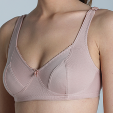 Load image into Gallery viewer, Deevaz Cotton Rich Non-Padded Non-Wired Full coverage Bra in Nude Peach Colour.