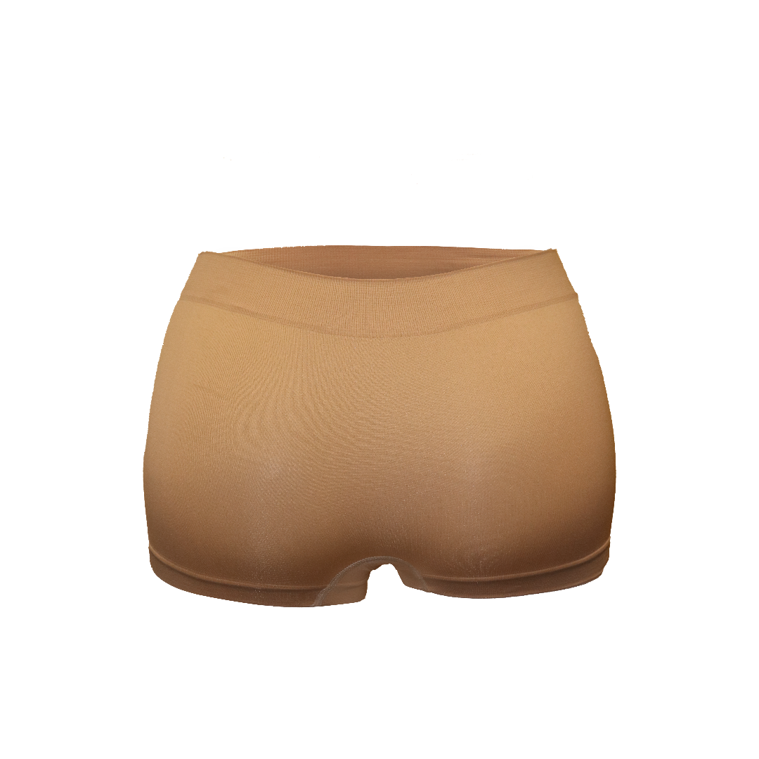 Deevaz Combo of 2 Mid Rise Full Coverage Seamless Boy Shorts In Skin & White colour.