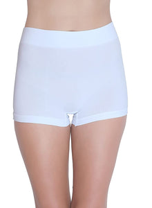 Deevaz Mid Rise Full Coverage Seamless Boy shorts in white