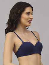 Load image into Gallery viewer, Deevaz Navy Blue Seamless Strapless Padded Wired Bra