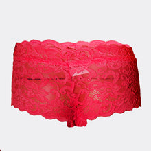 Load image into Gallery viewer, Deevaz Women&#39;s Non-padded Non-wired Bridal Lace Bralette &amp; Brief set in Cherry Red Colour.