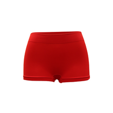 Load image into Gallery viewer, Deevaz Combo of 2 Mid Rise Full Coverage Seamless Boy Shorts In Skin &amp; Red colour.