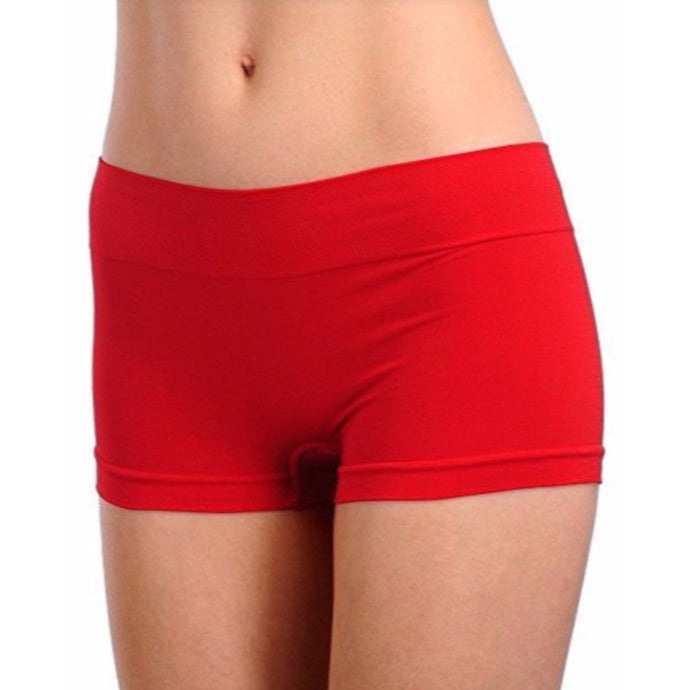 Deevaz Mid Rise Full Coverage Seamless Boy shorts - Red Colour