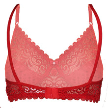 Load image into Gallery viewer, Deevaz Women&#39;s Non-padded Non-wired Bridal Lace Bra &amp; Brief set in Cherry Red Colour.