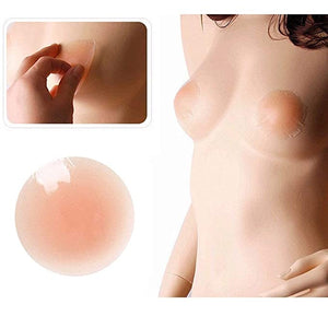 Deevaz Women's Reusable Nipple Cover - Silicone Nipple Cover Bra Pad - Adhesive Reusable Nipple Pads - Thin Silicone Nipple Cover Pasties