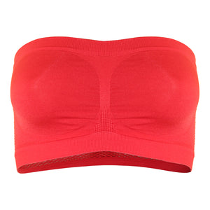 Deevaz Spandex Non Padded Tube Bra In Red Colour