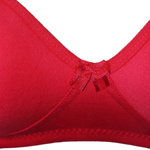 Deevaz Cotton Rich Everyday Non Padded Non Wired T-Shirt Bra In Coral Pink Colour