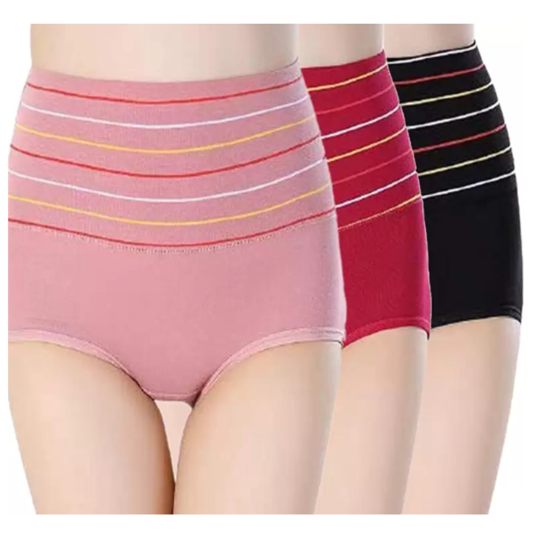 Deevaz High Rise Full Coverage Tummy Tucker Hipster Panty (Pack of 3) –